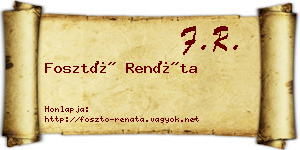 Fosztó Renáta névjegykártya