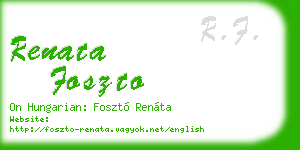 renata foszto business card
